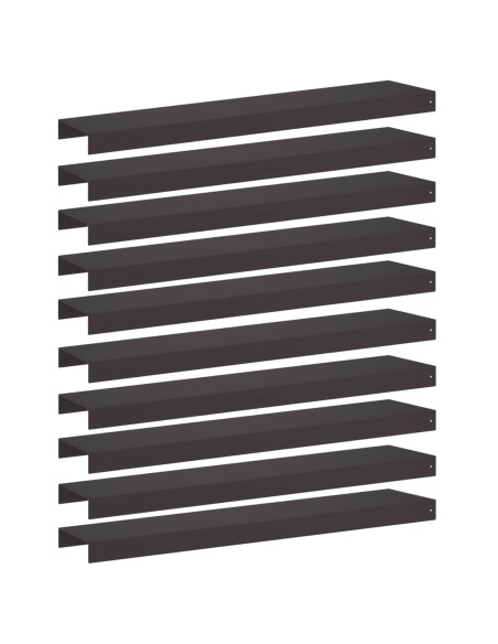 Profilo di copertura per giardino 10 pz 100 x 20 x 5 cm Acciaio