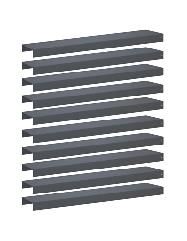 Profilo di copertura per giardino 10 pz 100 x 20 x 5 cm Acciaio