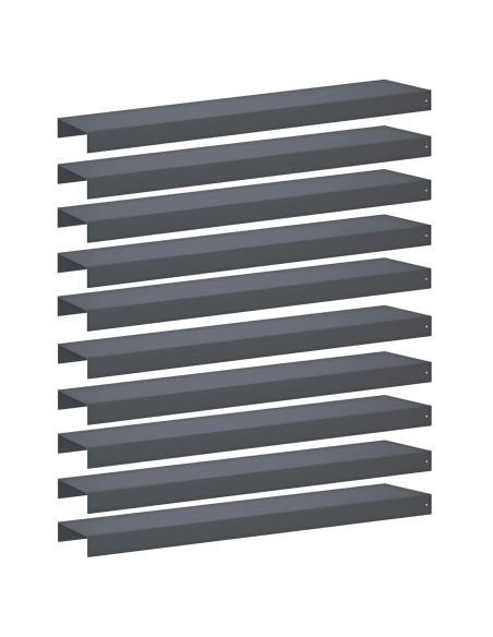 Profilo di copertura per giardino 10 pz 100 x 20 x 5 cm Acciaio