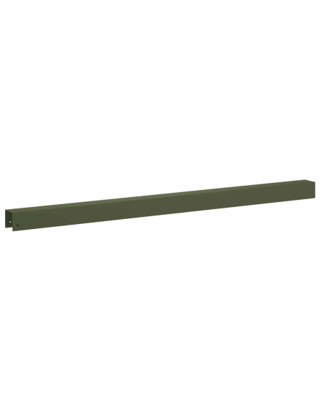 Profilo di copertura per giardino 10 pz 100 x 5 x 5 cm Acciaio