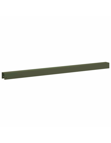 Profilo di copertura per giardino 10 pz 100 x 5 x 5 cm Acciaio