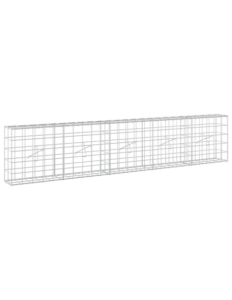 Gabione con Filo da 3,5 mm e Rete da 10x10 cm 250x20x50 cm