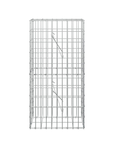 Gabione con Filo da 5 mm e Rete da 5x10 cm 50x10x100 cm