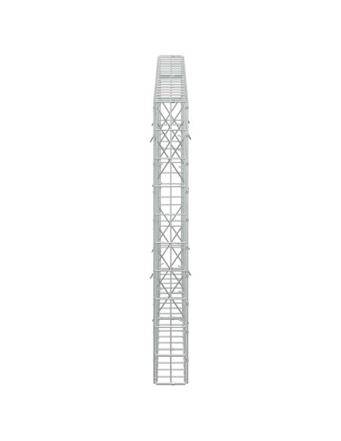 Gabione con Filo da 5 mm e Rete da 5x10 cm 200x10x100 cm