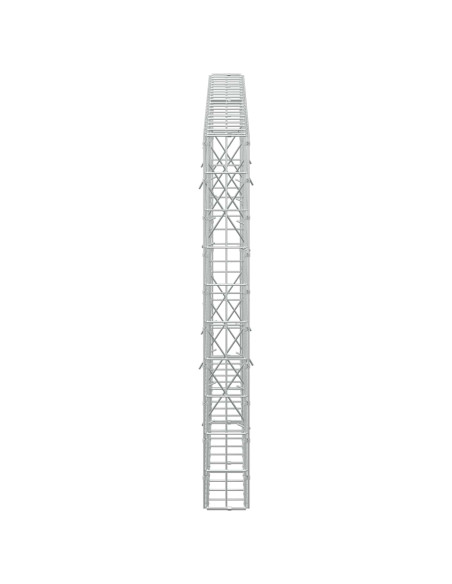 Gabione con Filo da 5 mm e Rete da 5x10 cm 200x10x100 cm