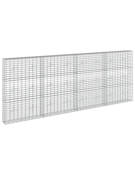 Gabione con Filo da 5 mm e Rete da 5x10 cm 400x20x150 cm
