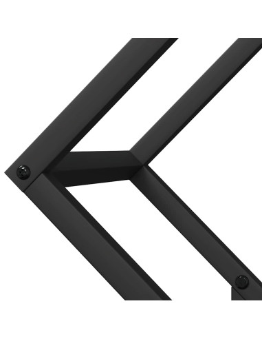Rastrelliera per Legna da Ardere Nera 50x25x50 cm