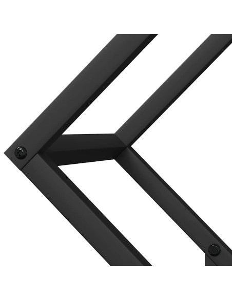 Rastrelliera per Legna da Ardere Nera 50x25x50 cm