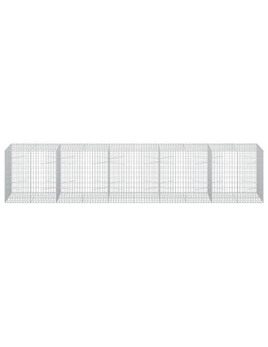 Gabione con Filo da 3,5 mm e Rete da 5x10 cm 500x100x100 cm