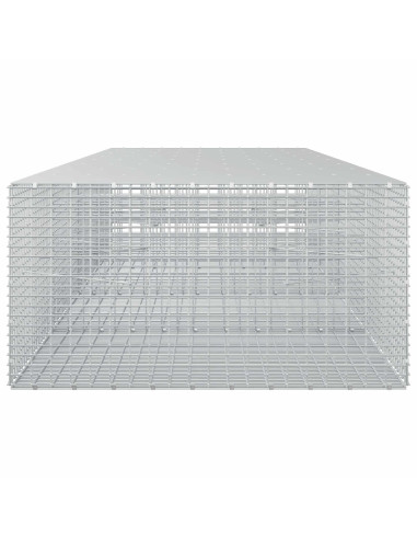 Gabione con filo da 3,5 mm e rete da 5x2,5 cm 400x100x50 cm