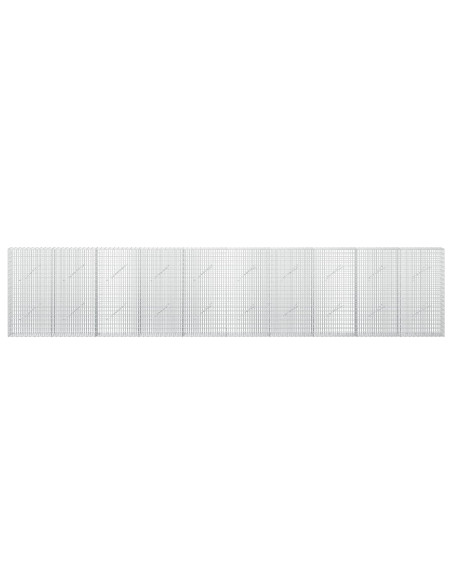 Gabione con filo da 3,5 mm e rete da 5x2,5 cm 500x10x100 cm