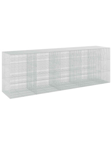 Gabione con filo da 3,5 mm e rete da 5x2,5 cm 450x100x150 cm