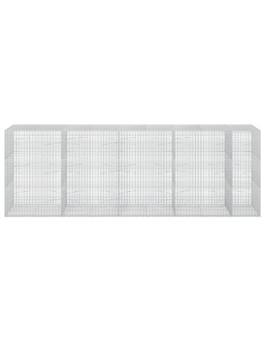 Gabione con filo da 3,5 mm e rete da 5x2,5 cm 450x100x150 cm