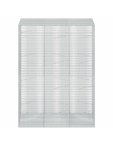 Gabione con filo da 3,5 mm e rete da 5x2,5 cm 150x100x200 cm