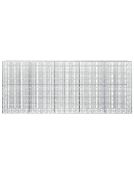 Gabione con filo da 3,5 mm e rete da 5x2,5 cm 500x20x200 cm