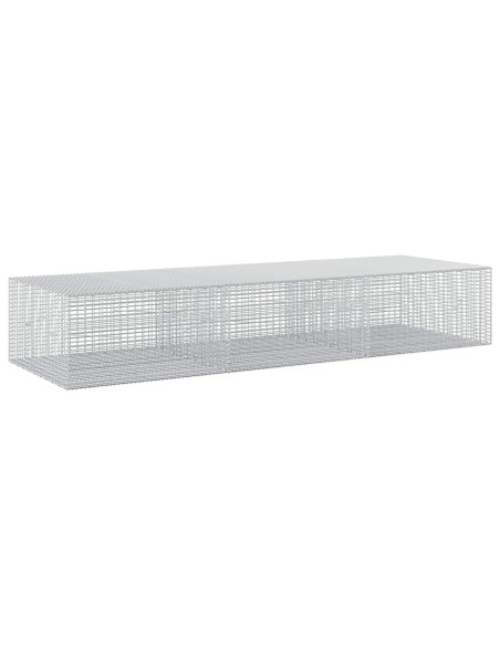 Gabione con filo da 3,5 mm e rete da 5x2,5 cm 300x100x50 cm