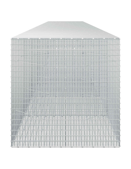 Gabione con filo da 3,5 mm e rete da 5x2,5 cm 700x100x100 cm