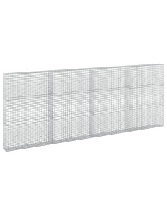 Gabione con filo da 3,5 mm e rete da 5x2,5 cm 400x20x150 cm 2