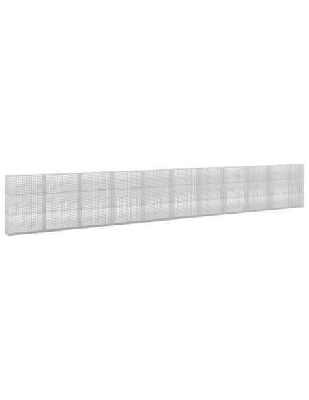 Gabione con filo da 3,5 mm e rete da 5x2,5 cm 1050x30x150 cm