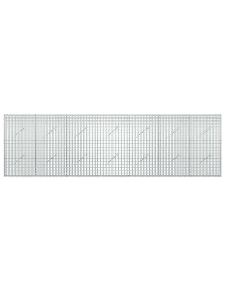 Gabione con filo da 3,5 mm e rete da 5x2,5 cm 350x10x100 cm