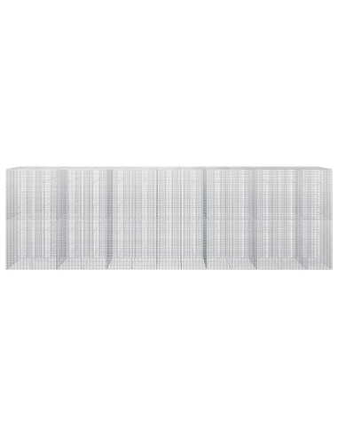 Gabione con filo da 3,5 mm e rete da 5x2,5 cm 650x30x200 cm