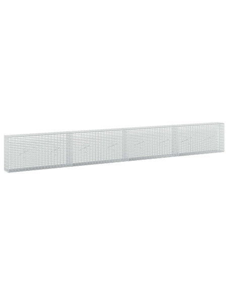 Gabione con filo da 3,5 mm e rete da 5x2,5 cm 400x20x50 cm