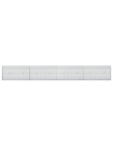 Gabione con filo da 3,5 mm e rete da 5x2,5 cm 400x20x50 cm