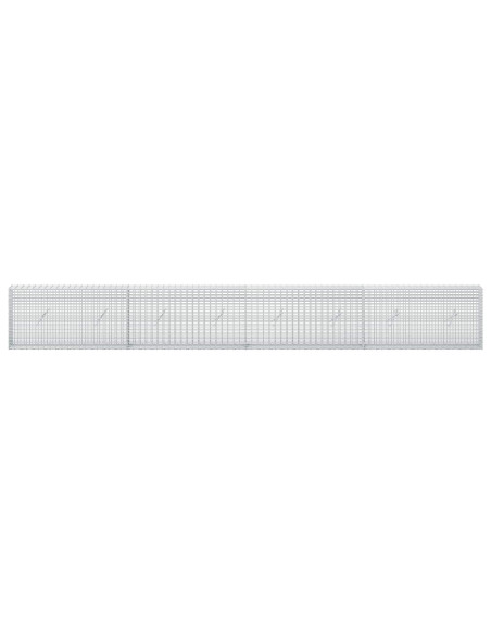 Gabione con filo da 3,5 mm e rete da 5x2,5 cm 400x20x50 cm