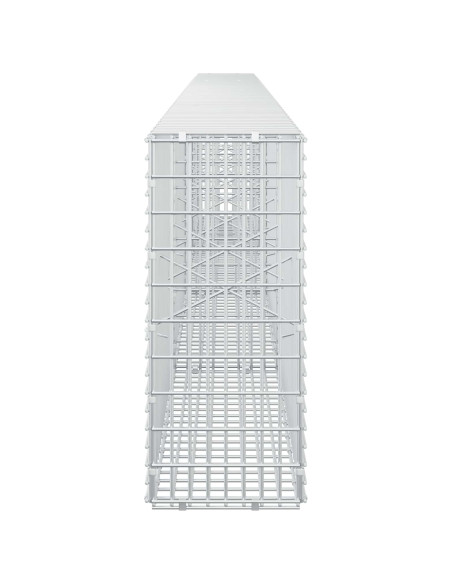 Gabione con filo da 3,5 mm e rete da 5x2,5 cm 400x20x50 cm