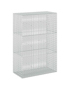 Gabione con filo da 3,5 mm e rete da 5x2,5 cm 100x50x150 cm 2