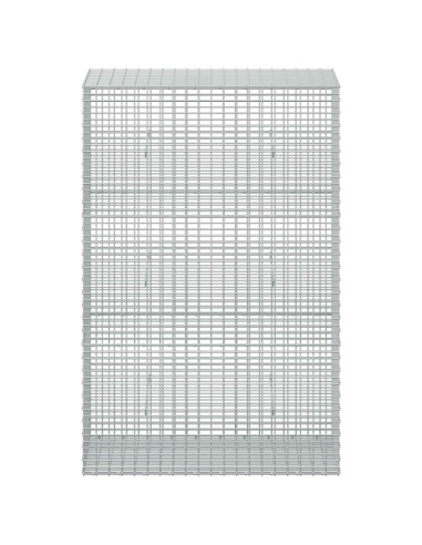 Gabione con filo da 3,5 mm e rete da 5x2,5 cm 100x50x150 cm