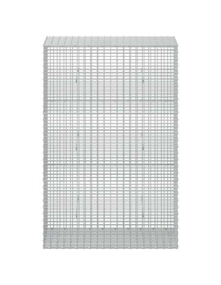 Gabione con filo da 3,5 mm e rete da 5x2,5 cm 100x50x150 cm