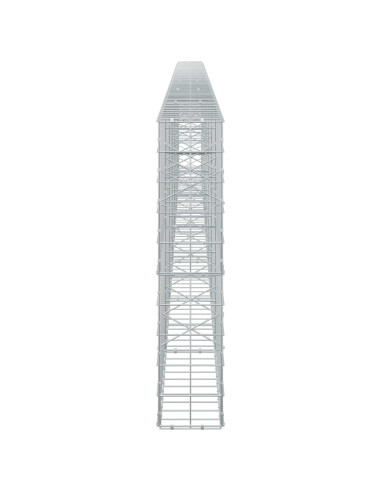 Gabione con filo da 5 mm e rete 10x10 cm 700x20x100 cm