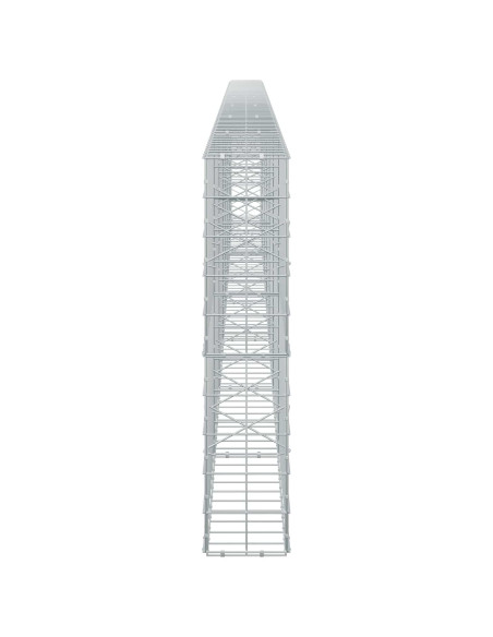 Gabione con filo da 5 mm e rete 10x10 cm 700x20x100 cm