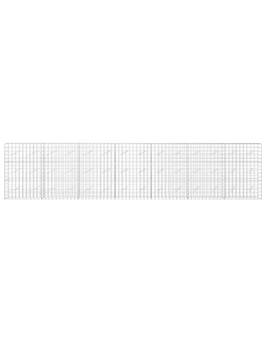 Gabione con filo da 5 mm e rete 10x10 cm 700x10x150 cm