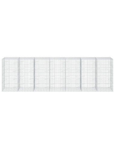 Gabione con filo da 5 mm e rete 10x10 cm 700x100x200 cm