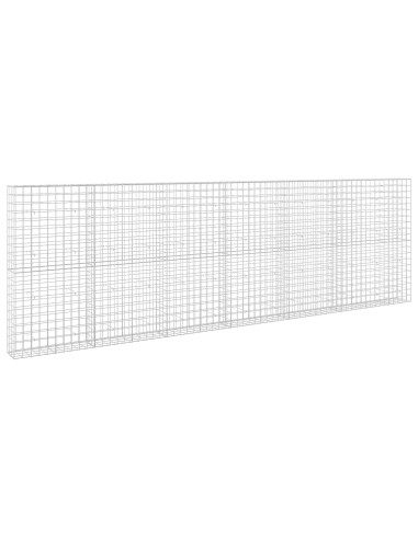 Gabione con filo da 5 mm e rete 10x10 cm 650x30x200 cm