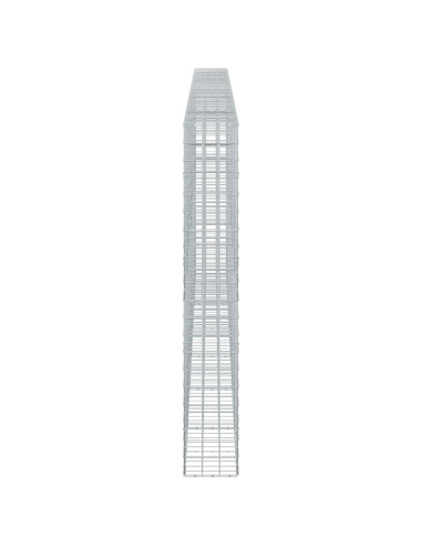 Gabione con filo da 5 mm e rete 10x10 cm 650x30x200 cm