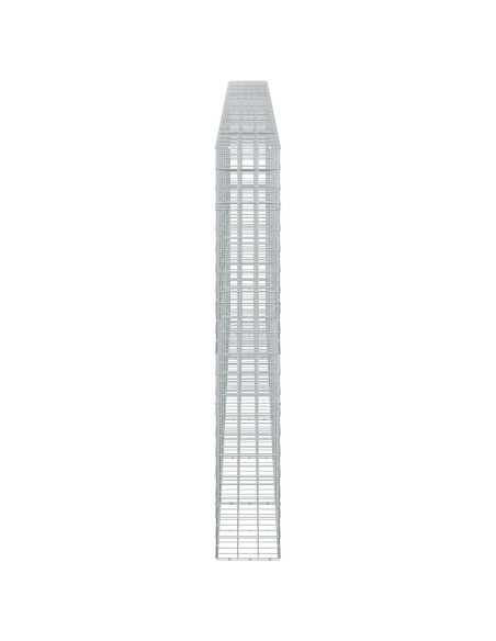 Gabione con filo da 5 mm e rete 10x10 cm 650x30x200 cm