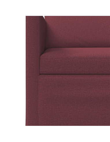Set di divani 2 pcs Rosso Vino Tessuto