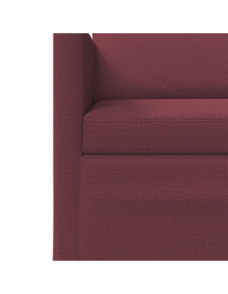 Set di divani 2 pcs Rosso Vino Tessuto