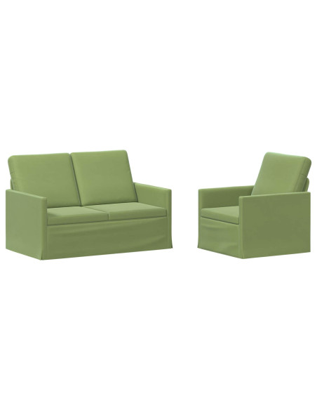 Set di divani 2 pcs Verde chiaro Velluto (V)