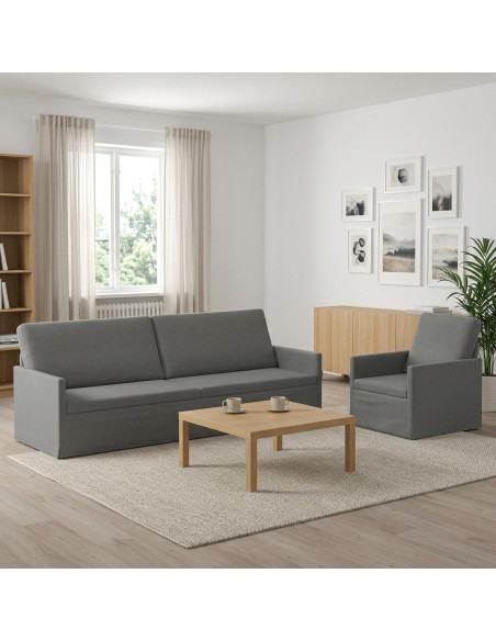 Set di divani 2 pcs Grigio Scuro Velluto (V)