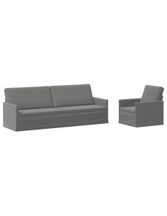 Set di divani 2 pcs Grigio Scuro Velluto (V) 2