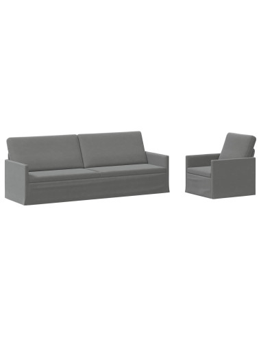 Set di divani 2 pcs Grigio Scuro Velluto (V)
