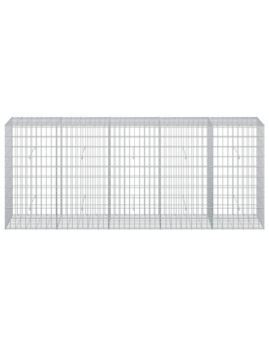 Gabione con Filo da 3,5 mm e Rete da 5x10 cm 250x50x100 cm