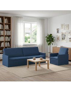 Set di divani 2 pcs Blu Tessuto