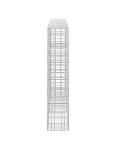 Gabione con filo da 5 mm e rete da 5x5 cm 250x30x150 cm