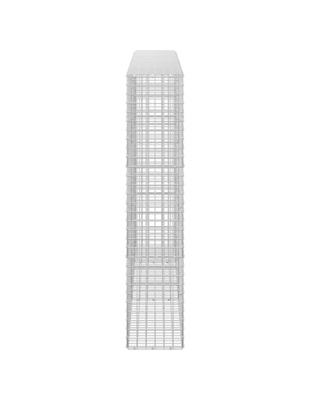 Gabione con filo da 5 mm e rete da 5x5 cm 250x30x150 cm