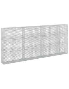 Gabione con filo da 3,5 mm e rete da 5x2,5 cm 350x30x150 cm 2